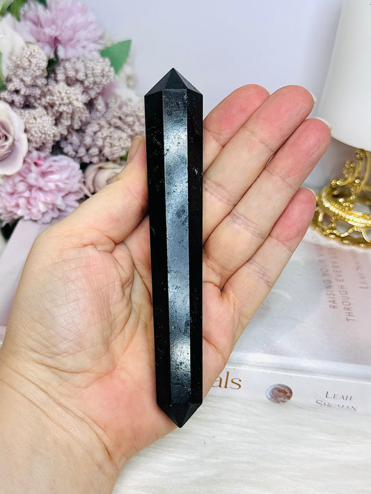 Black Tourmaline Double Terminated Point 14cm