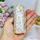 Green Flower Agate Chunky Druzy Tower 10.5cm 282g