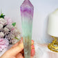 Watermelon Fluorite Wand | Tower with Rainbows  17.5cm