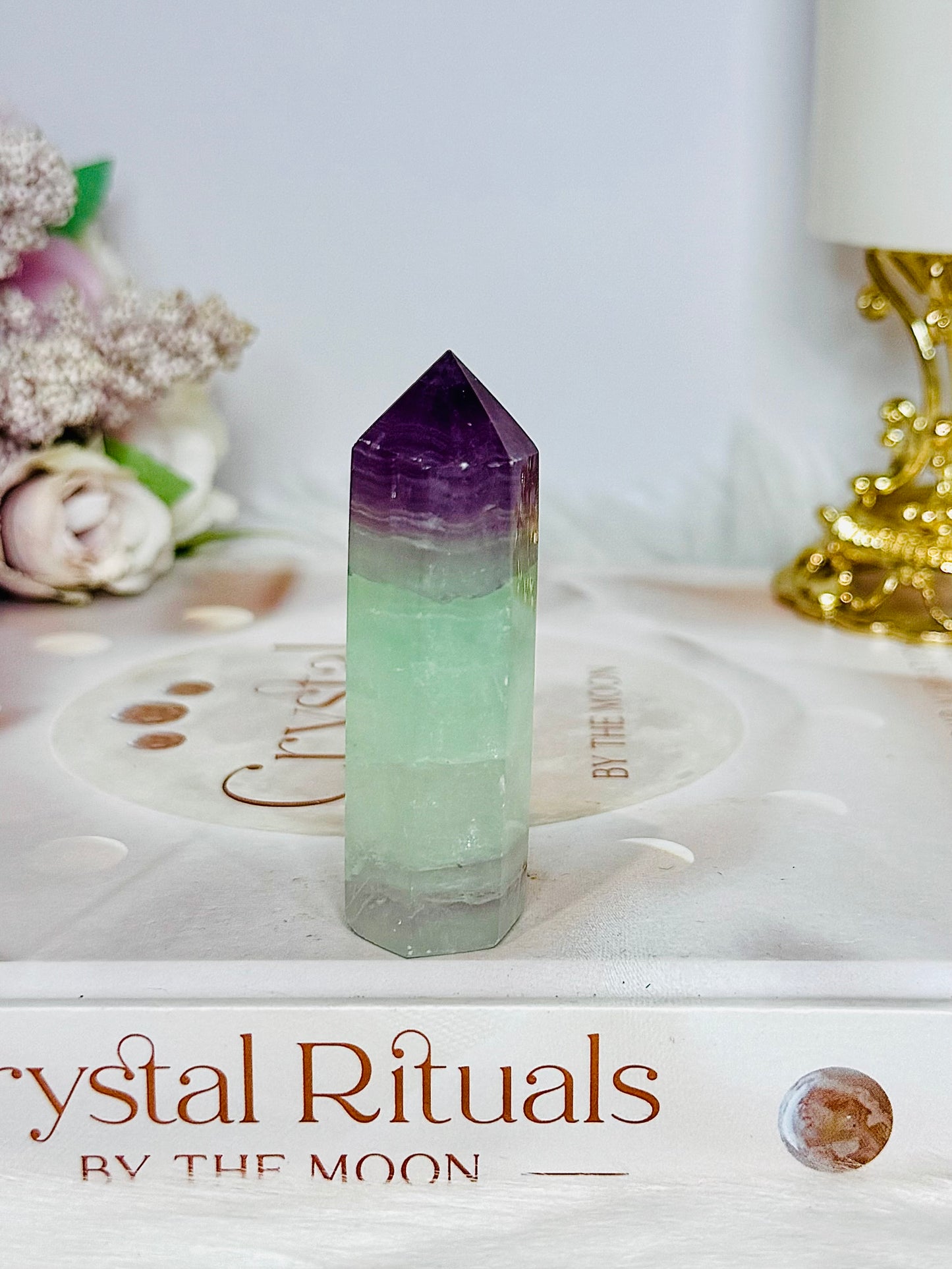 Watermelon Fluorite Tower 6.5cm