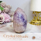 Pink Amethyst X Flower Agate Small Druzy Freeform 8.5cm 260g