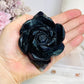Fluorite Carved Flower On Stand 10cm 277g