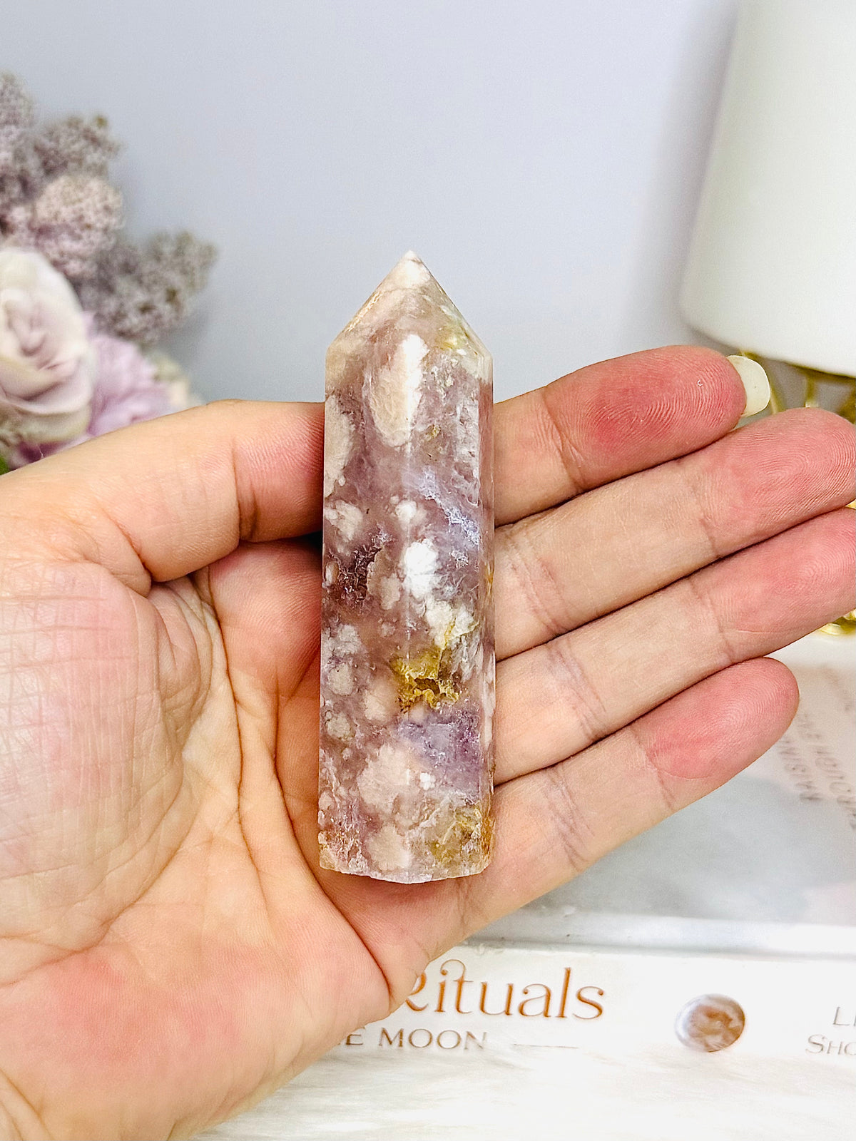 Pink Amethyst Druzy Tower 8cm