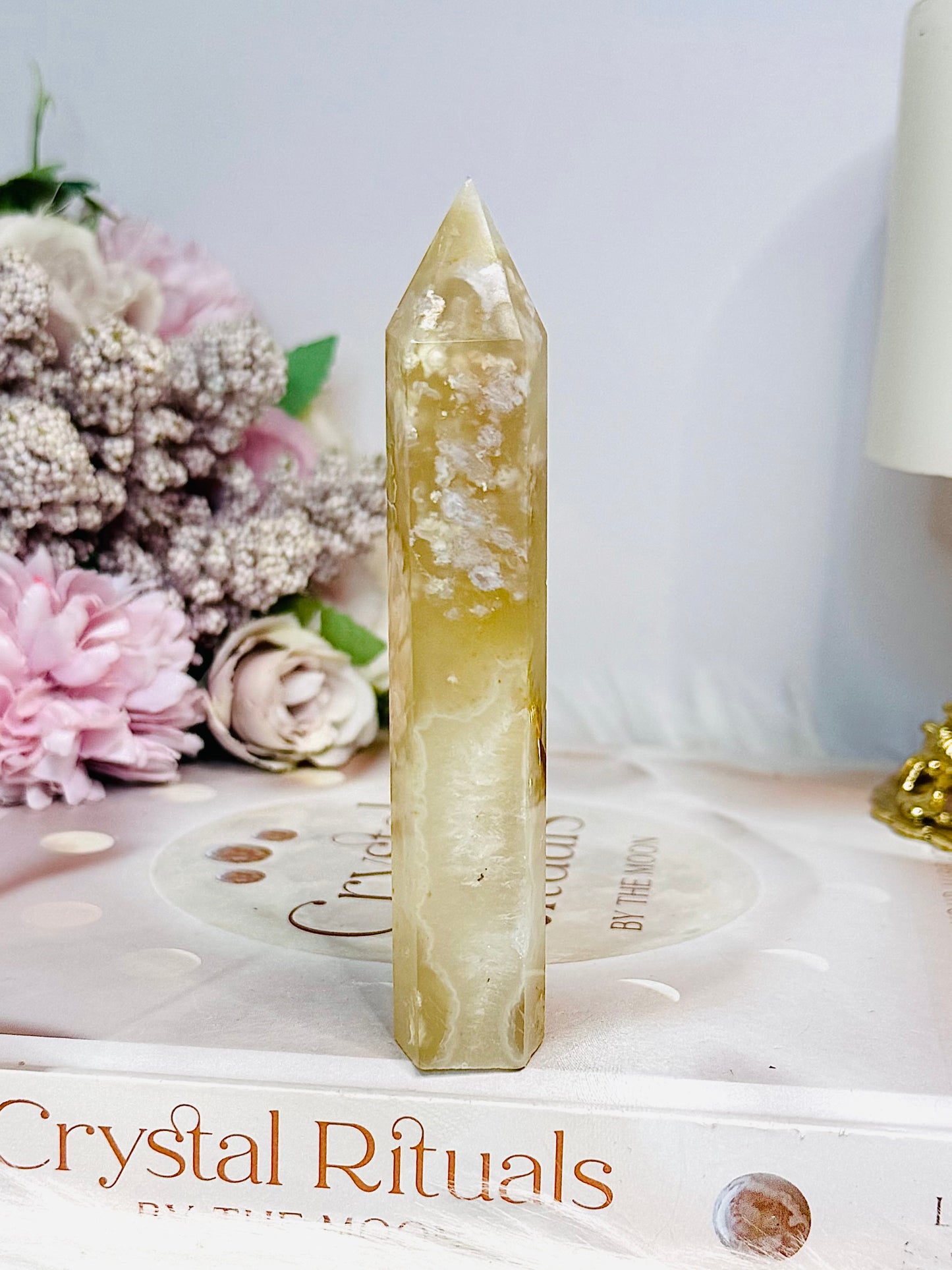 Flower Agate Tower 10.5cm