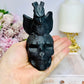 Shungite Carved Skull with Dragon 11cm