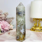 Green Flower Agate Tower 12.5cm