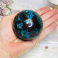 Natural Chrysocolla With Shattuckite Sphere on Stand 356g