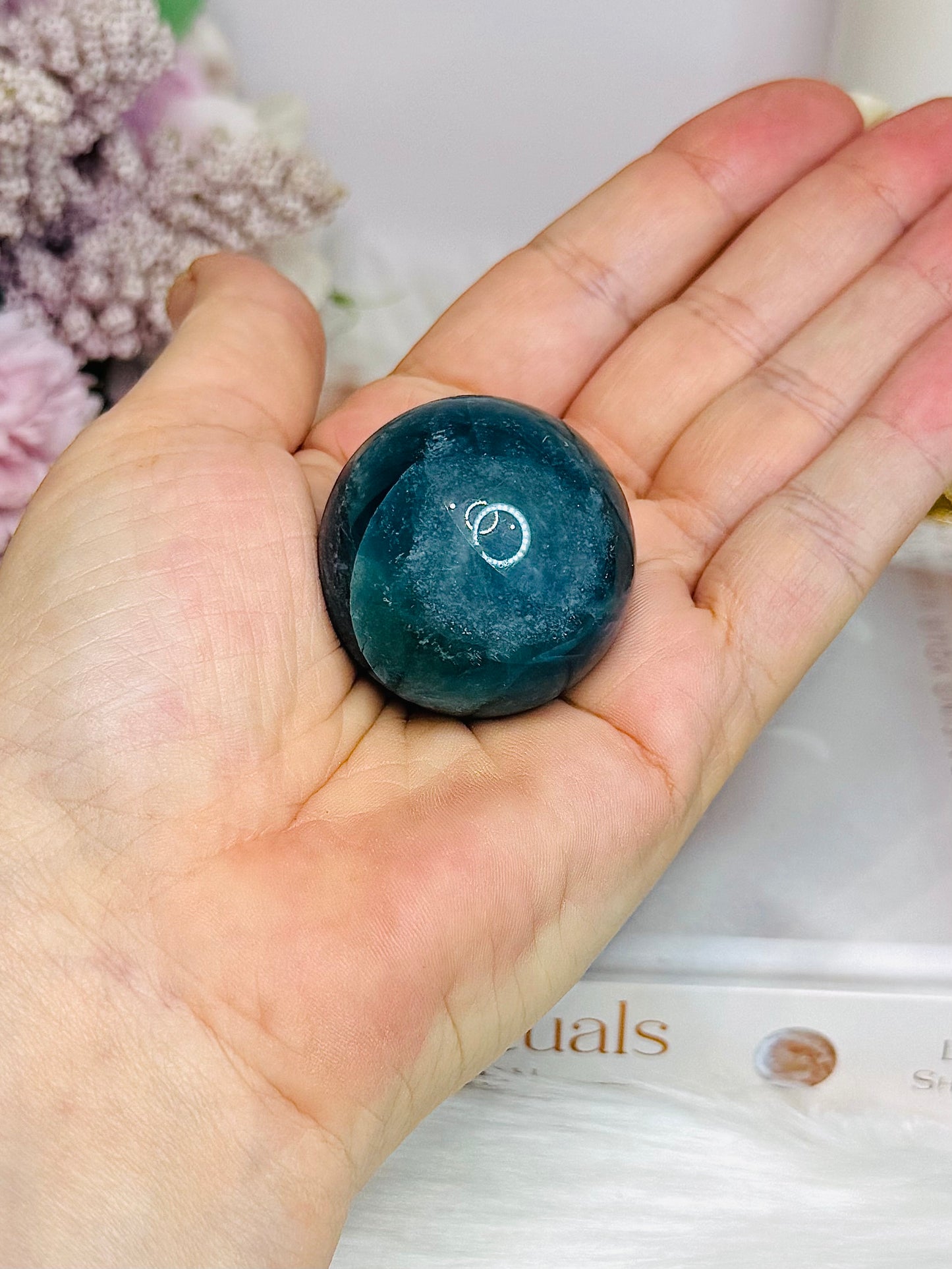 Blue Fluorite Sphere on Stand 108g