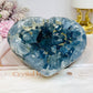 Deep Blue Large Chunky Celestite Heart 13cm 1.3KG