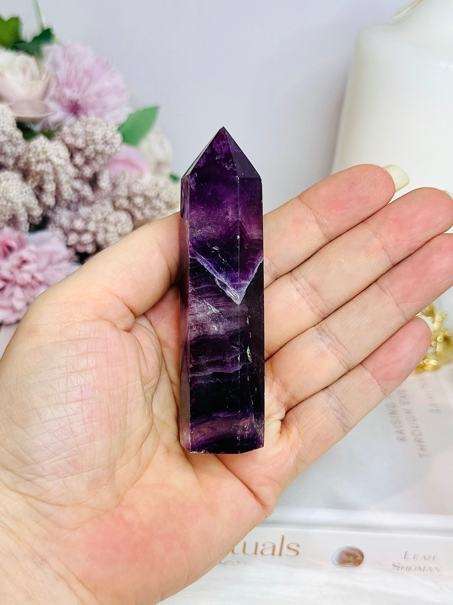Purple Fluorite Tower 9cm