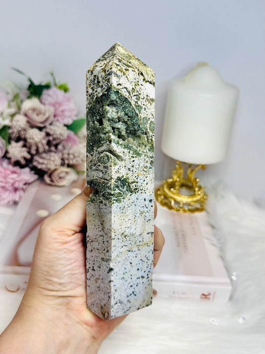 Druzy Ocean Jasper Tower 17cm