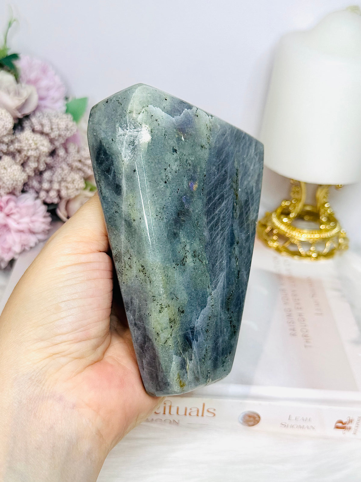 Large Labradorite Freeform 12cm 613g ~ Reduced as damage & chip on side