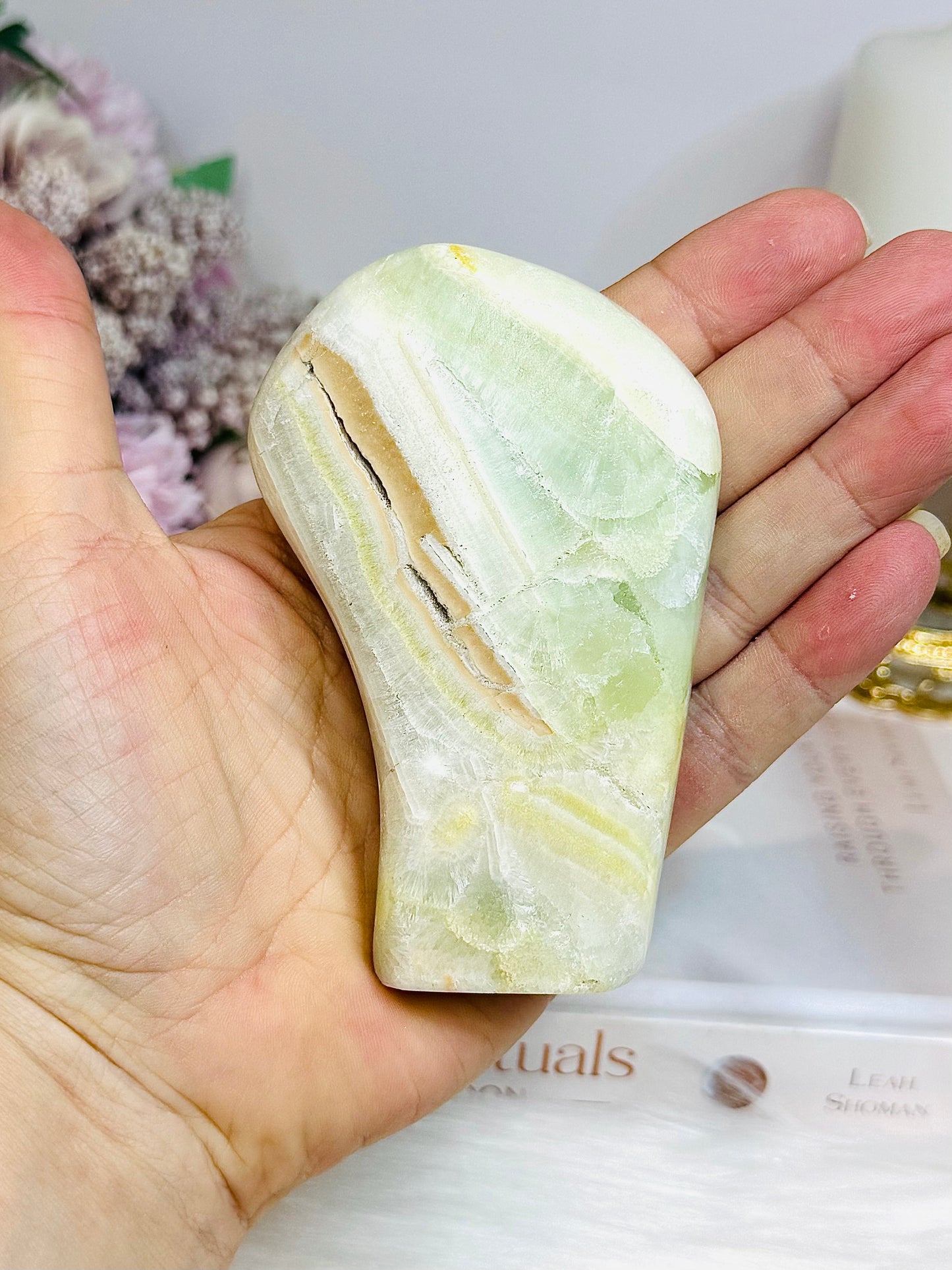 Natural Pistachio Calcite Freeform 10cm