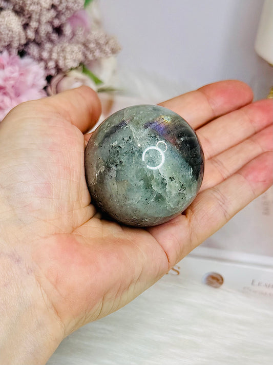 Labradorite Sphere on Stand 160g
