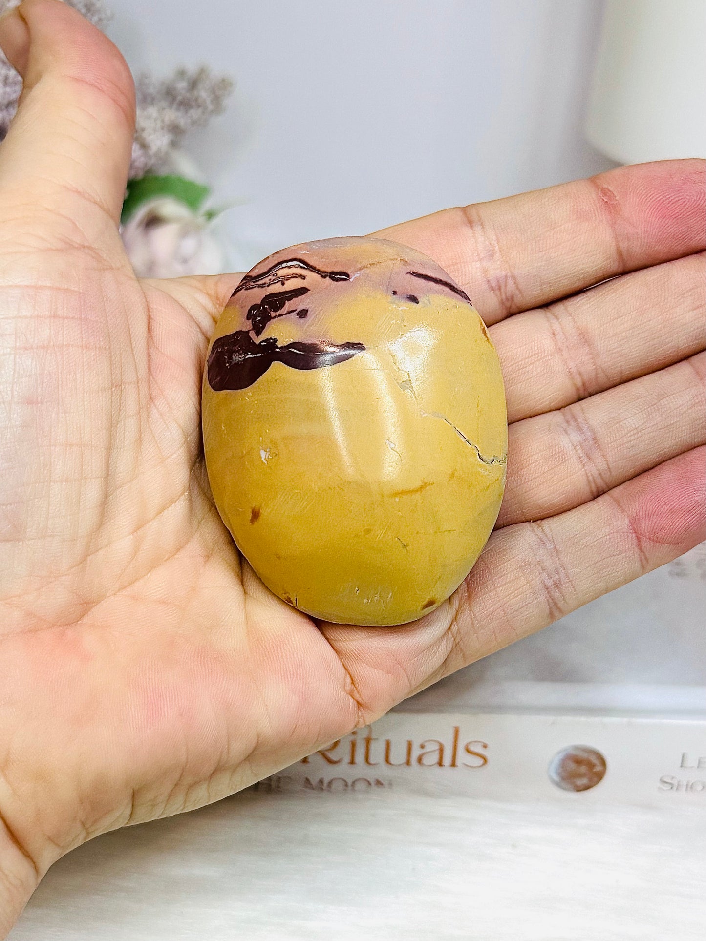 Picture Jasper Palm Stone (Stand is display only)