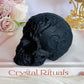 Beautifully Carved Black Tourmaline Skull with a Matt Finish 9cm