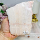 Mexican Pink Calcite Natural Slab 13cm on Stand