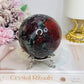 Large Jasper Sphere On Stand 620g
