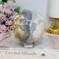 Large Flower Agate Sphere On Stand 848g
