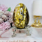 Large Orbicular Ocean Jasper Druzy Egg On Stand 423g