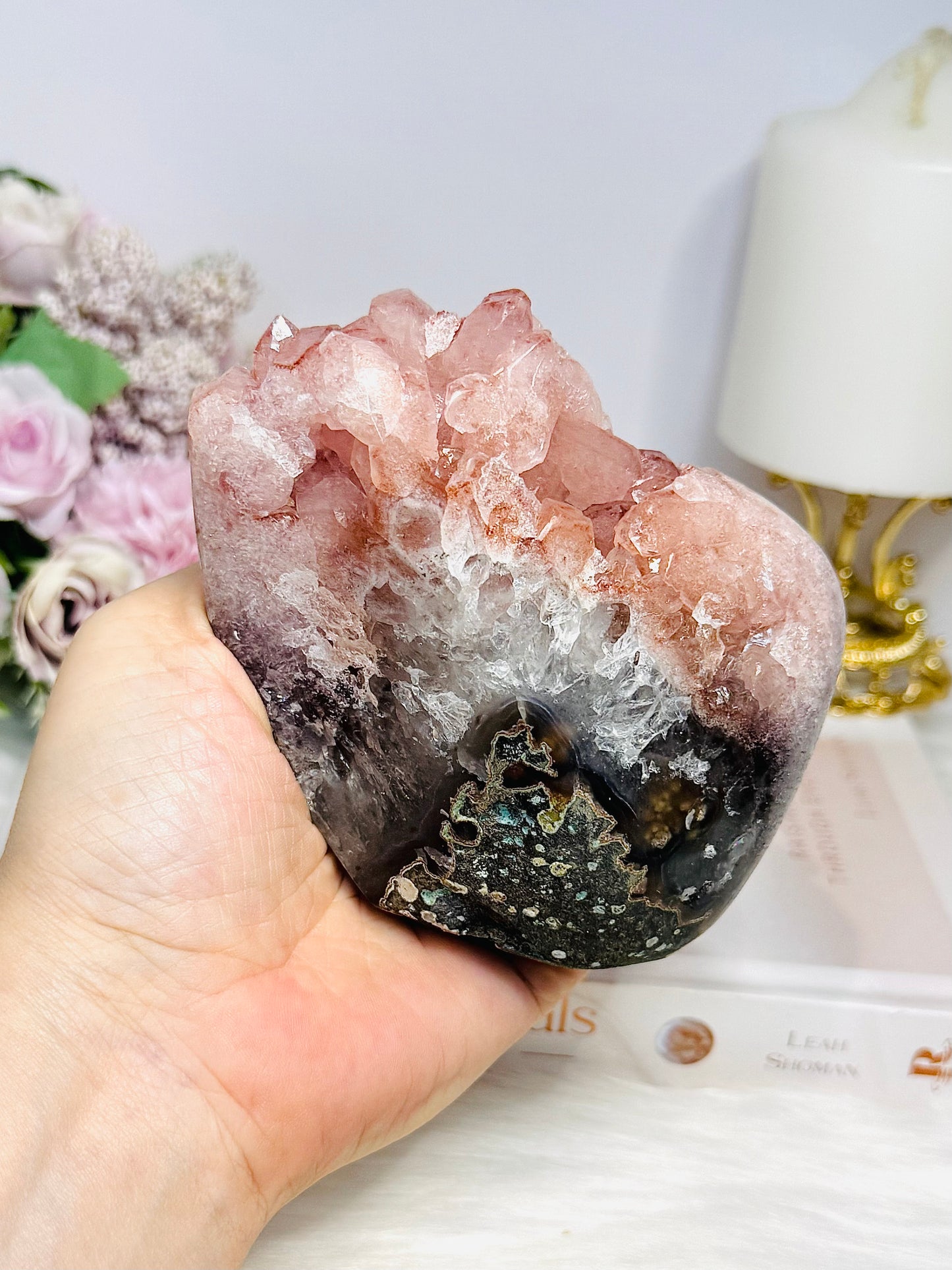 Large Natural Pink Lithium Freeform 11cm 600g