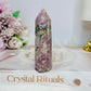 Rare Ruby In Blue Apatite Tower (UV Reactive) 9cm
