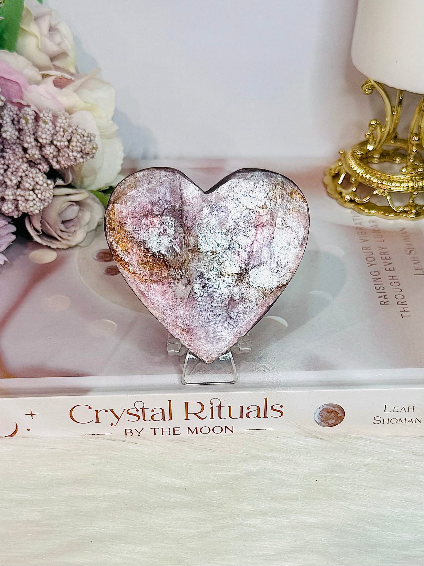 Divine Large 7cm Purple Mica Shiny Heart