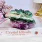 Wow!! Natural 452gram Rainbow Fluorite Specimen ~ Coloured Layers of Green & Purple Just Stunning