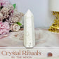 White Druzy Agate Tower 8cm