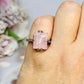Sterling Silver Rose Quartz Ring Size 6