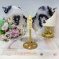 Black Flower Agate Butterfly Wings on Stand 15cm
