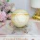 Striped Calcite Sphere on Stand 365g