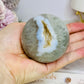 Large Green Flower Agate Sphere On Stand 369g