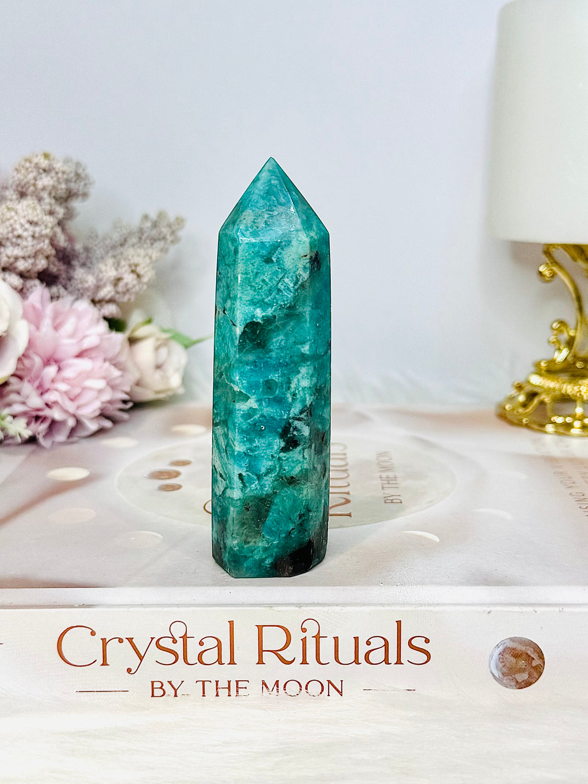 Green Smokey Amazonite Tower 9cm