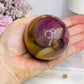 Large Mookaite Jasper Sphere on Stand 347g