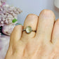 Silver Prehnite Adjustable Ring in Gift Bag
