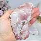 Pink Agate Wings on Stands 12cm