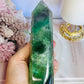 High Grade Incredible Stunning Rainbow Fluorite Tower Full of Clarity & Rainbows 15cm