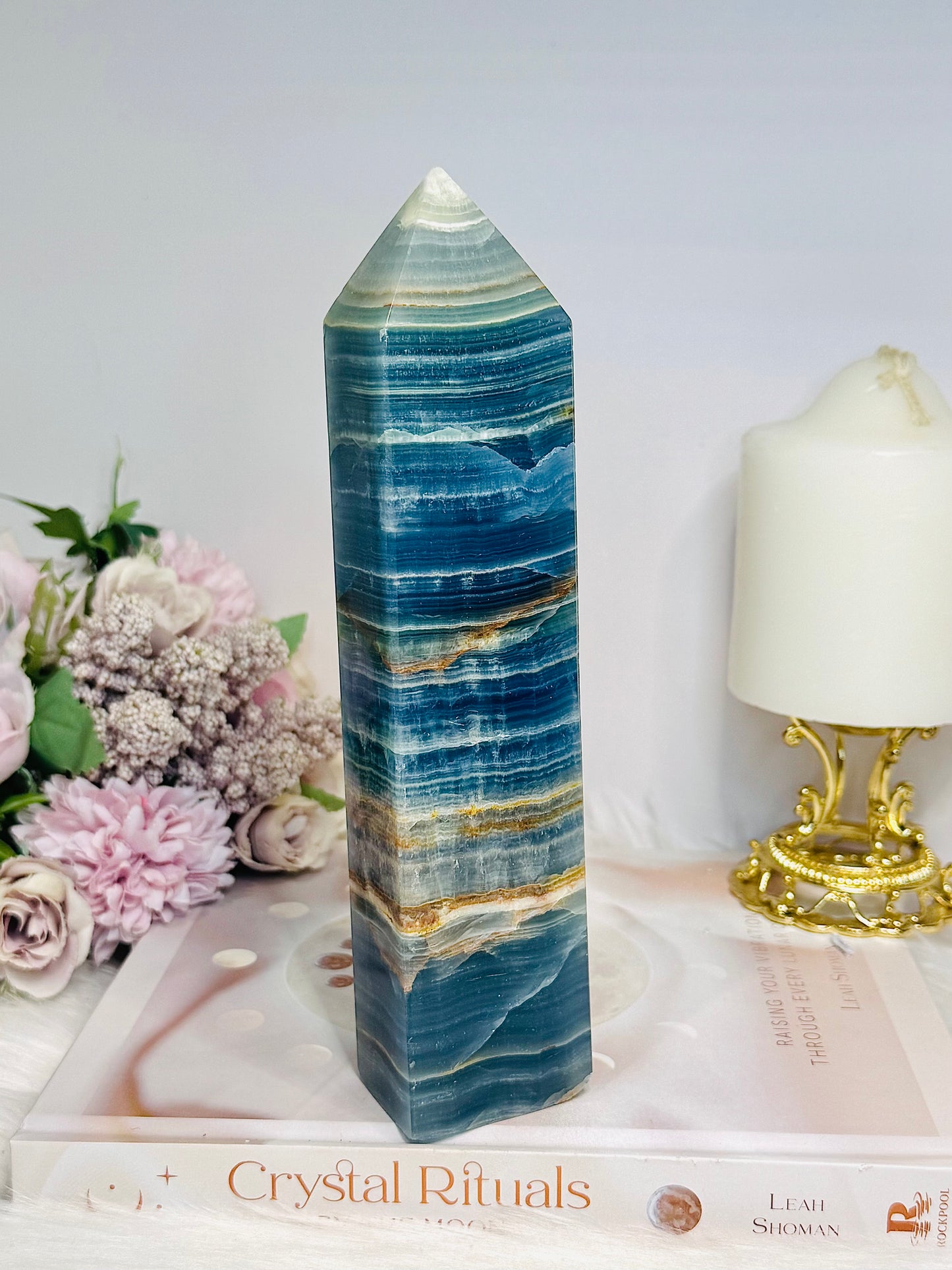 Large Natural Blue Onyx Generator | Tower 20cm