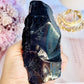 Beautiful Chunky 12cm Sparkling Blue Goldstone Synthetic Crystal