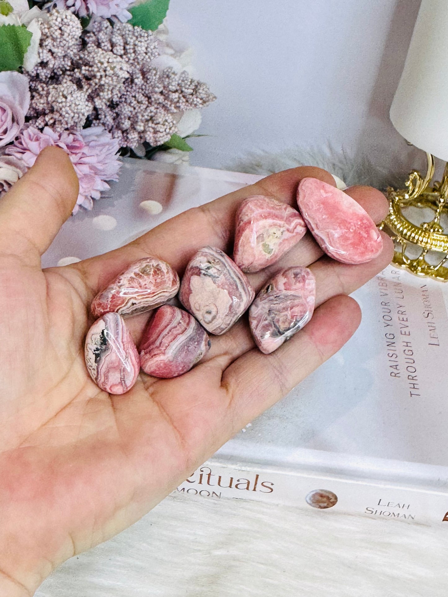Natural Rhodochrosite Tumbles (Chosen Intuitively) $20 each