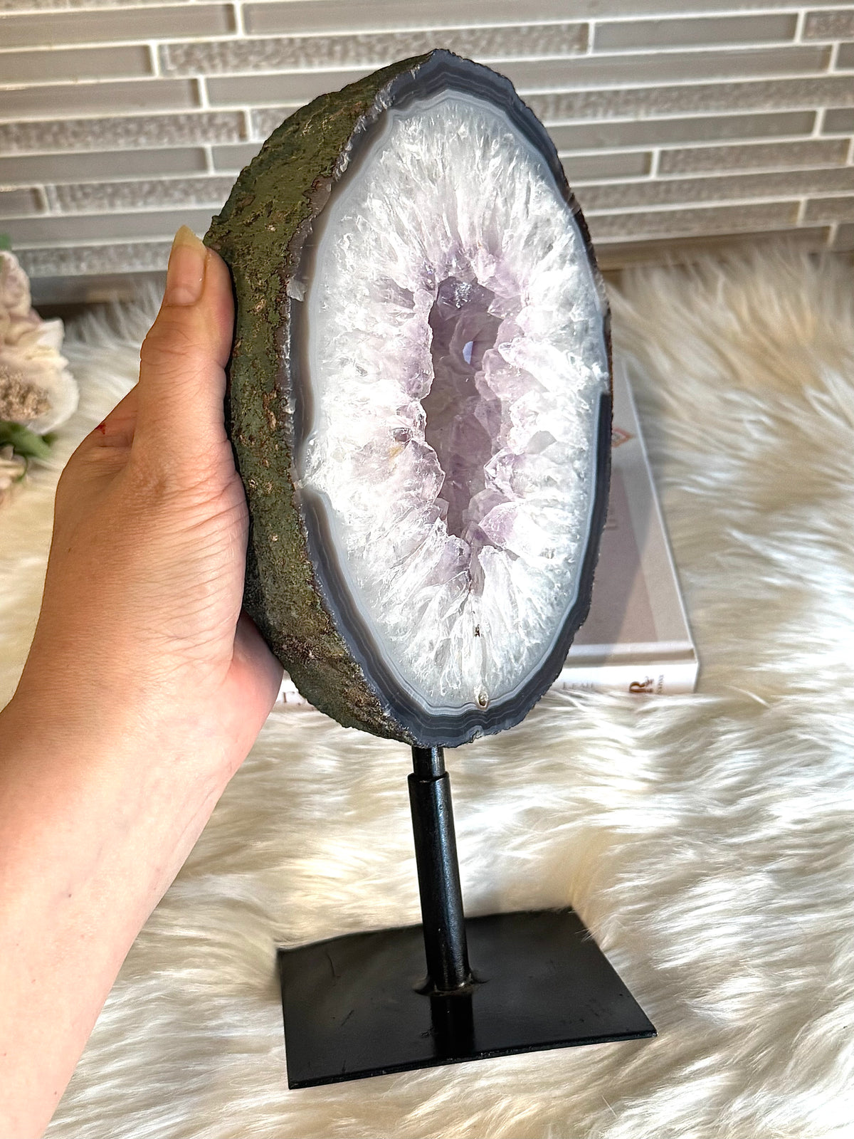Statement Piece ~ Large Amethyst Portal on Swivel Stand 2.27KG 28cm
