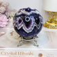 Large Chevron Amethyst Sphere on Stand 562g