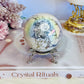 Magical Large 404gram Angel Aura Howlite Sphere On Stand