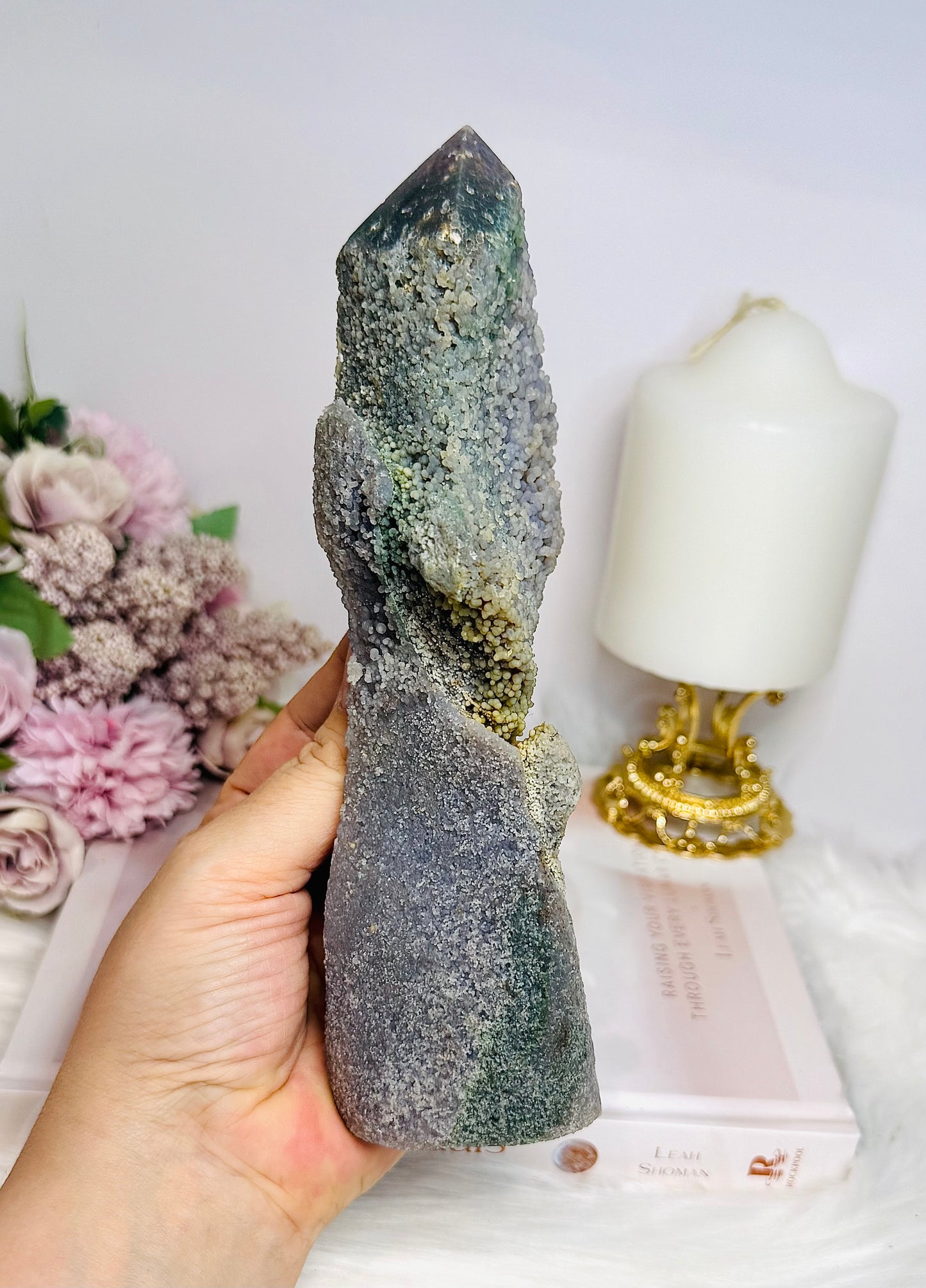 Large Unique Grape Agate Tower | Freeform 19cm 512g