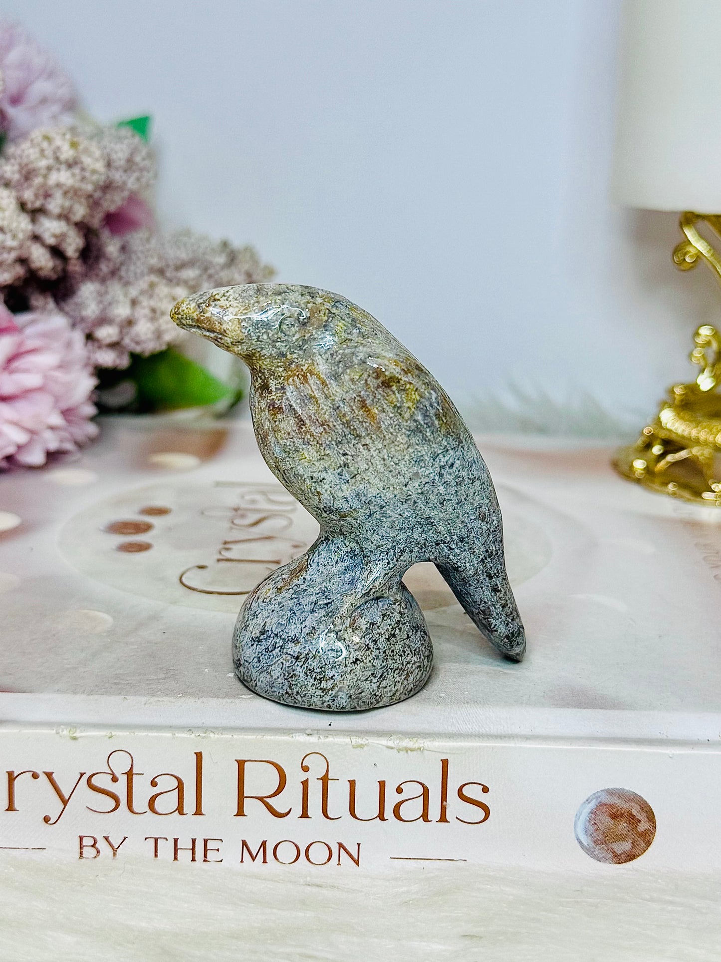 Ocean Jasper Carved Bird 7cm