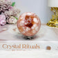 High Grade Flower Carnelian Sphere on Stand 204g