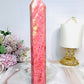Rare Large Thulite Tower with Epidote Inclusions 20cm
