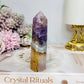 Crazy Lace Amethyst Tower 10cm