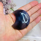 Druzy Agate Carved Moon